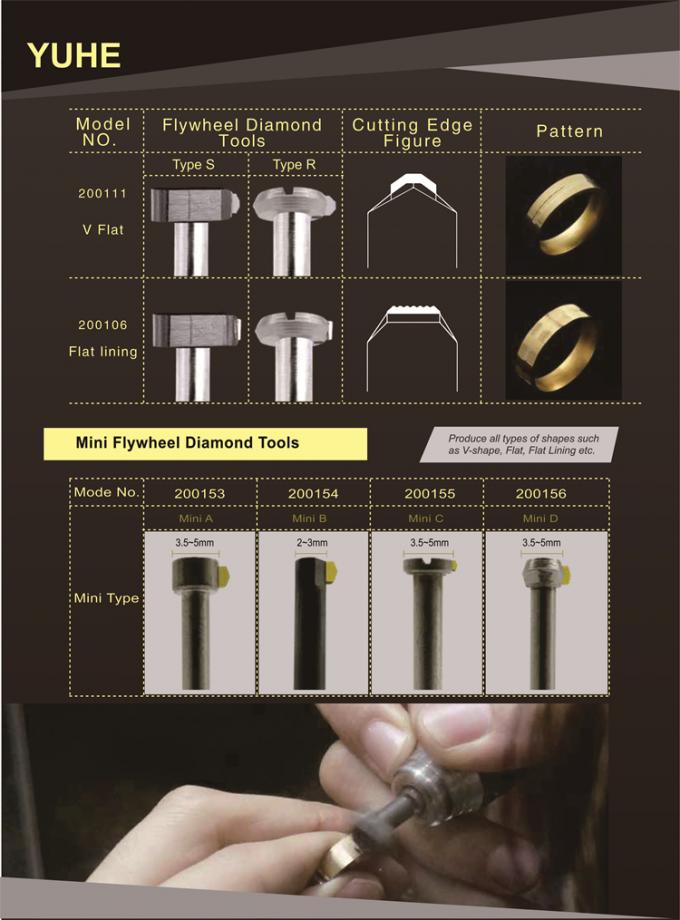 130 Degree V Shape MCD Round Head Flywheel Diamond Tools 1